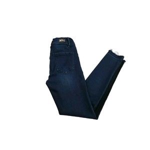 Juicy Couture - Womens Dark Blue Raw Hem Denim Skinny Jegging Jeans Y2K - Size 2